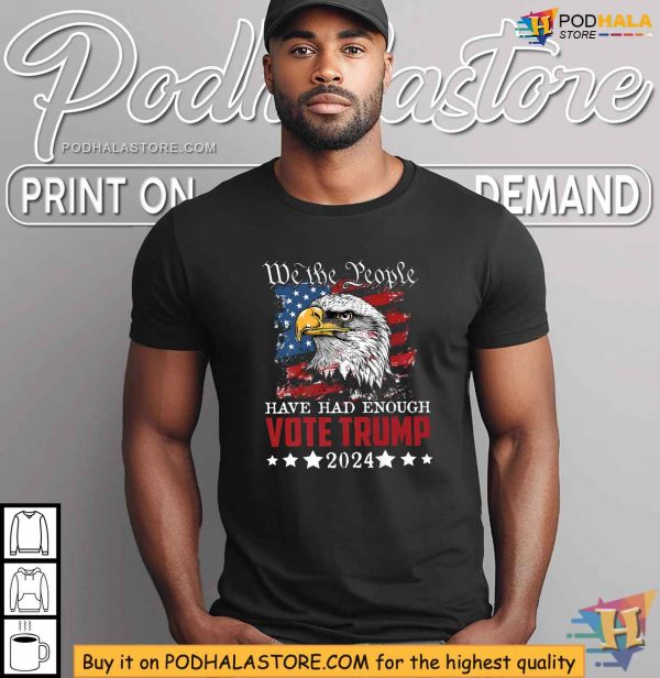 Retro Vote Trump 2024 Shirt, We The People Political Statement Apparel