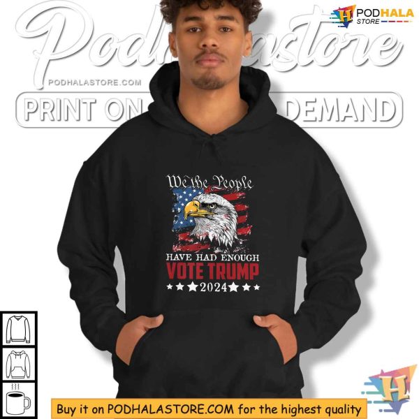 Retro Vote Trump 2024 Shirt, We The People Political Statement Apparel
