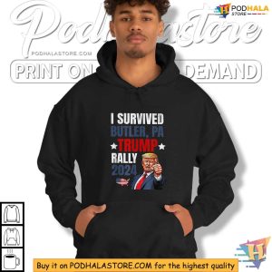 Survived Trump Rally Butler PA Shooting Shirt 2024 Trump Event Commemoration 2