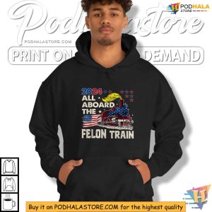 Trump 2024 Felon Train Shirt Patriotic USA Flag Design 4