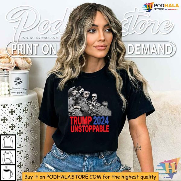 Trump Shooting TShirt, Unstoppable 2024 Campaign, Rally Incident Design