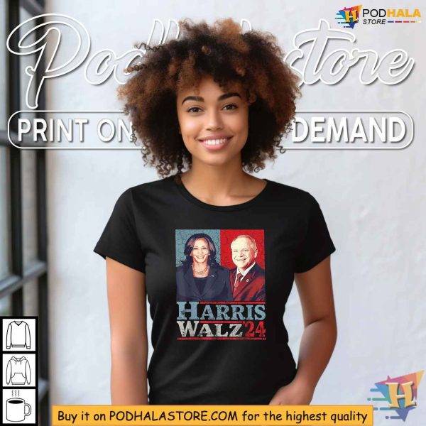2024 Harris Walz Tshirt, Kamala Harris and Tim Walz Election Apparel