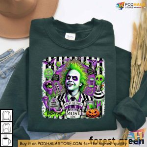 Beetlejuice Sweatshirt Classic Halloween Movie Shirt Tim Burton Character Apparel 2