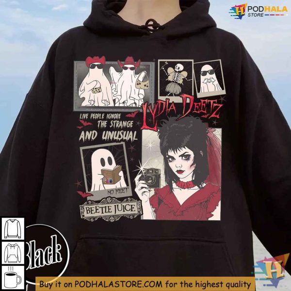 Beetlejuice Sweatshirt, Lydia Deetz Gothic Movie Shirt, Strange and Unusual Apparel