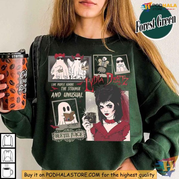 Beetlejuice Sweatshirt, Lydia Deetz Gothic Movie Shirt, Strange and Unusual Apparel