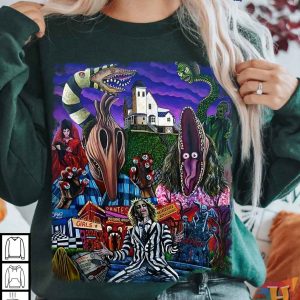 Beetlejuice Sweatshirt Vintage Beetlejuice Style Halloween Movie Fan Apparel 2