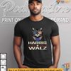 Democratic 2024 Harris Walz T-shirt, American Flag Cat, Election Apparel