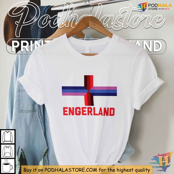 Engerland Shirt For Fans, Engerland Supporter Apparel, Football Team Pride Tee