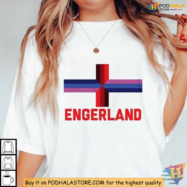 Engerland Shirt For Fans, Engerland Supporter Apparel, Football Team Pride Tee