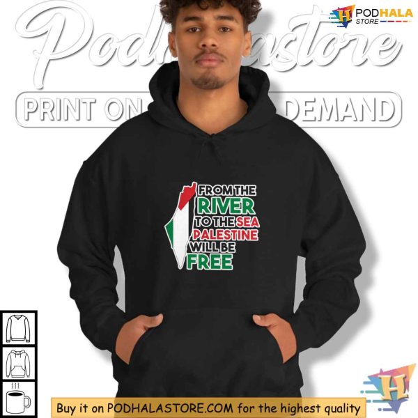From the River to the Sea Shirt, Palestine Will Be Free Slogan T-Shirt