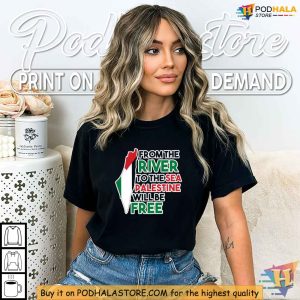 From the River to the Sea Shirt Palestine Will Be Free Slogan T Shirt 3