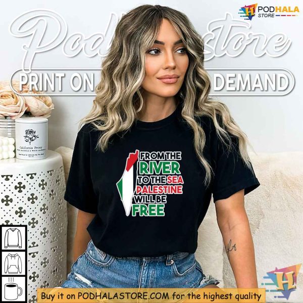 From the River to the Sea Shirt, Palestine Will Be Free Slogan T-Shirt