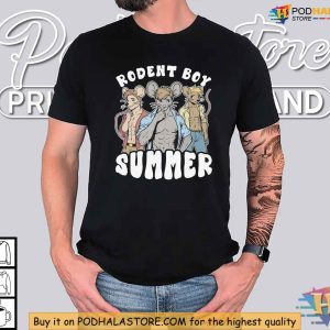 Funny Rodent Boy Summer Graphic Shirt Unique Animal Design Tee 4