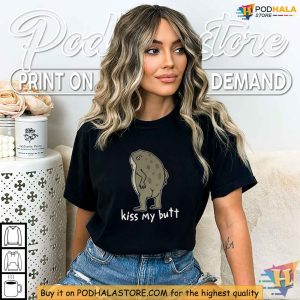 Funny Toad Butt Shirt Kiss My Butt Graphic Tee with Sarcastic Toad Design 2