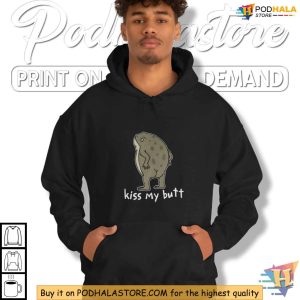 Funny Toad Butt Shirt Kiss My Butt Graphic Tee with Sarcastic Toad Design 3