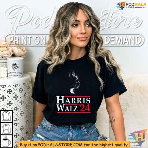 Harris Walz 2024 Campaign Shirt Cat Themed Election T Shirt for Political Fans 3
