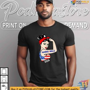 Harris Walz Campaign Tshirt Women's Patriotic Election 2024 Apparel 1
