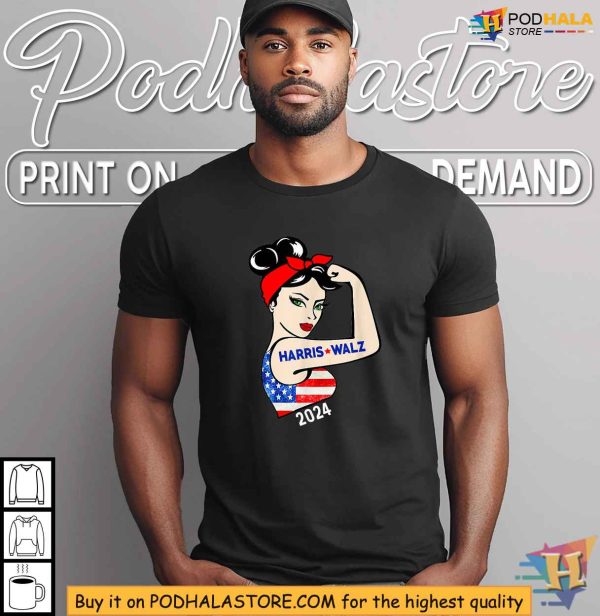 Harris Walz Campaign Tshirt, Women’s Patriotic Election 2024 Apparel