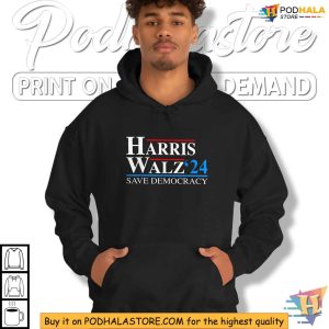 Harris Walz Tshirt Kamala Harris Tim Walz 2024 Save Democracy Campaign 4