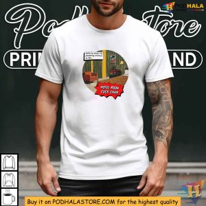 Hotel Room Parody T Shirt Pop Art Cuck Chair Graphic Tee 3
