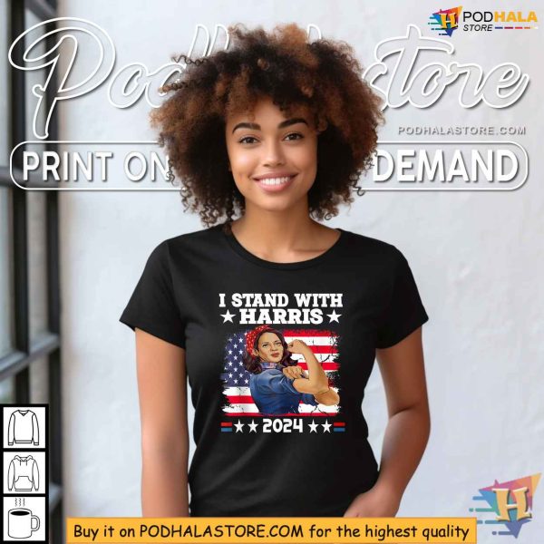 I Stand With Harris 2024 Election Shirt, Kamala Harris Apparel