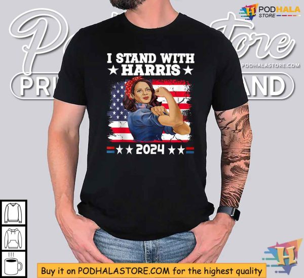I Stand With Harris 2024 Election Shirt, Kamala Harris Apparel