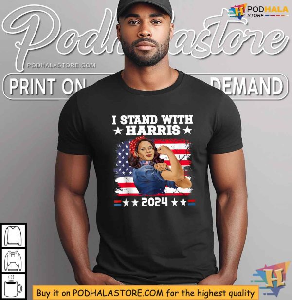 I Stand With Harris 2024 Election Shirt, Kamala Harris Apparel