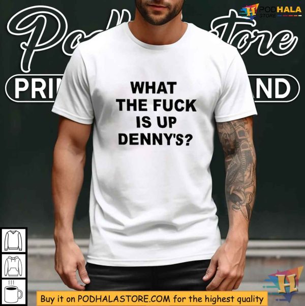 Iconic Blink 182 Dennys Shirt, What The Fuck Is Up Denny’s Tee, Band Meme Clothing
