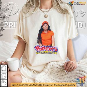 Jayla Foxx Popeyes Parody Shirt, Humorous Fast Food Inspired Design