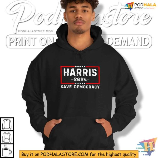 Kamala Harris 2024 Campaign Shirt, Save Democracy Tee, Election 2024 Apparel