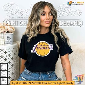 Los Angeles Lesbians Shirt Funny LGBTQ Basketball Parody Tee 2