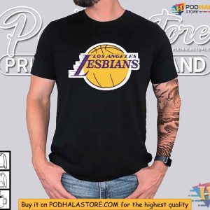 Los Angeles Lesbians Shirt Funny LGBTQ Basketball Parody Tee 3