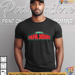 Papa Johns Logo TShirt Casual Pizza Brand Apparel for Fans 2