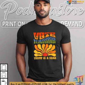 Retro Boho Trump Is A Scab Shirt Kamala Harris Election 2024 Apparel 3