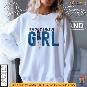 Shoot Like A Girl Caitlin Clark Womens Basketball Shirt Indiana Fever Fan Tee 3