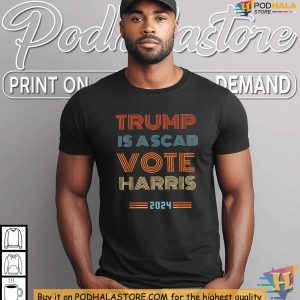 Trump Is A Scab Shirt Vote Harris 2024 Retro Vintage Political Statement Tee 4