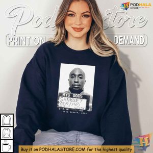 Tupac Zebra Underwear Mugshot Shirt 1995 Iconic Rapper Fashion 2