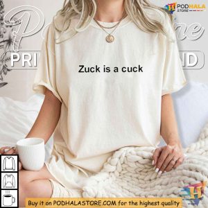 Zuck Is Cuck Shirt Ls Mark Cuck Statement Tee Satirical Critique of Social Media Power 2