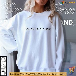 Zuck Is Cuck Shirt Ls Mark Cuck Statement Tee Satirical Critique of Social Media Power 3
