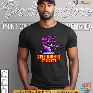 5 Nights at Diddy Merch Humorous Shirt for Fans of Diddy and Horror 4