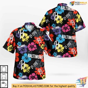 Baltimore Orioles City Connect Hawaiian Shirt, MLB Team Floral Apparel