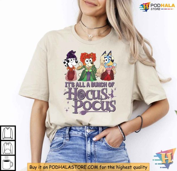Bluey Hocus Pocus Shirt, Halloween Party T-Shirt, Fun Spooky Season Costume