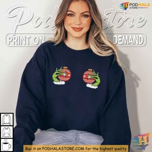 Boobies Christmas Shirt Funny Grinchs Hand Ornament Sweatshirt Holiday Top 2
