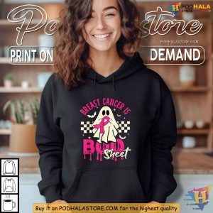 Breast Cancer Awareness Shirt Boo Ghost Halloween Design Pink Ribbon Support 3