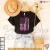Breast Cancer Awareness Shirt, Pink Ribbon Flag Design for Men Women Toddler