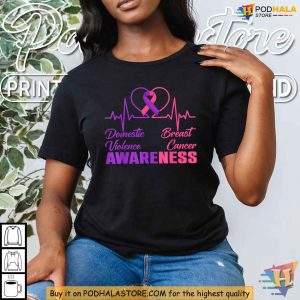 Breast Cancer Warrior Shirt Domestic Violence Survivor Awareness Tee 3