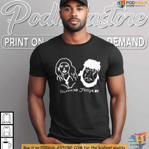 Bunnie XO Shirt, Minimalist Art of Jelly Roll and Bunnie, Fan Merchandise Tee
