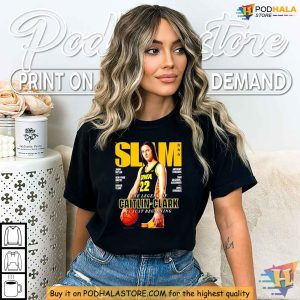 Caitlin Clark Tshirt, Basketball Poster Tribute, Rising Star SLAM Magazine Tee