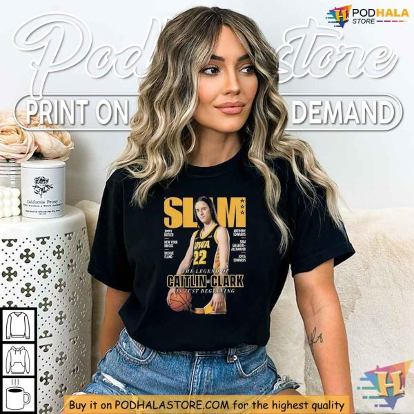 Caitlin Clark Tshirt, Iowa Basketball Star Tee, SLAM Magazine Style NCAA Shirt