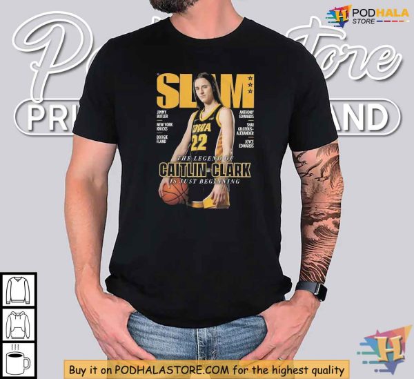 Caitlin Clark Tshirt, Iowa Basketball Star Tee, SLAM Magazine Style NCAA Shirt